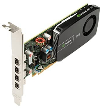 DELL NVS 510 2GB Graphics Card with 4x Mini DisplayPort to DisplayPort Adapters, High & Low Profile Brackets (Renewed)