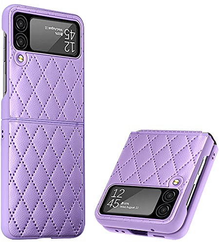 BeyondTop Schutzhülle für Samsung Galaxy Z Flip 3 5G, Painted Pattern Schutzhülle mit Klappdeckel Galaxy Z Flip 3, Schutzhülle für Samsung Z Flip 3 5G, Violett