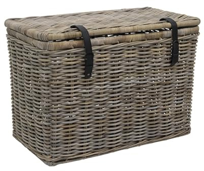 Vente-unique Koffer zur Aufbewahrung 2er-Set NEFTA - Kubu - B80 x T45 x H55 cm & B70 x T35 x H45 cm - Grau