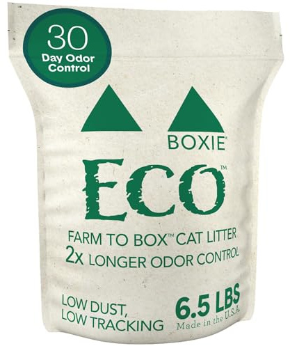 Boxie® Eco™ Farm to Box Sustainable 30 Day Odor Control Clumping Cat Litter, 6.5lb Boxiecat 99.9% Dust Free Plant-Based Kitty Litter