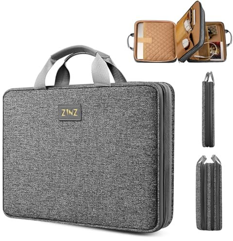ZINZ Erweiterbare Laptop Tasche 13,3 Zoll Hülle Langlebige Aktentasche für MacBook Air/MacBook Pro 13 M2, MacBook Pro 14 2021 2022 M1 Pro/Max,13.5 Surface Laptop 4 3,D01G01