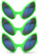 NIWWIN 3 Stück Außerirdische Brille, Partybrille für Erwachsene, Alien-Kostümbrille Dekorative Party-Sonnenbrille Foto-Requisiten für Cosplay Party Favors Karneval