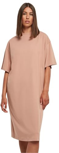 Urban Classics Women's Ladies Organic Long Oversized Tee Dress, Amber, M