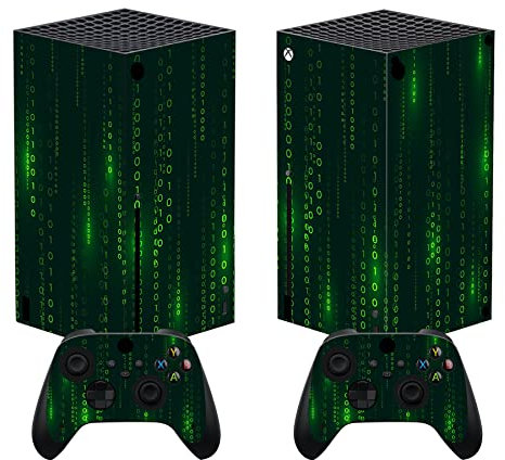 PlayVital Stickers Manette pour Xbox Series X,Autocollant Protection pour Xbox Series X Console Accessoires Skin Habillages-Code Désordre