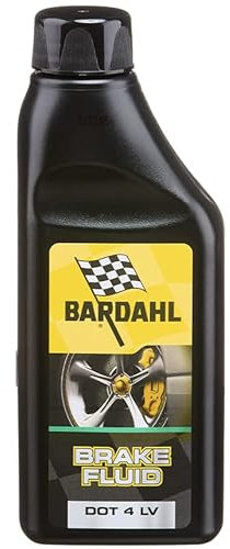 Bardahl - Fluido Sintetico Brake Fluid Dot 4 LV, Olio Freni a Bassa Viscosità, per Auto e Moto, Freni a Disco, Tamburo, Frizione, Notevole Potere Lubrificante, 250ml