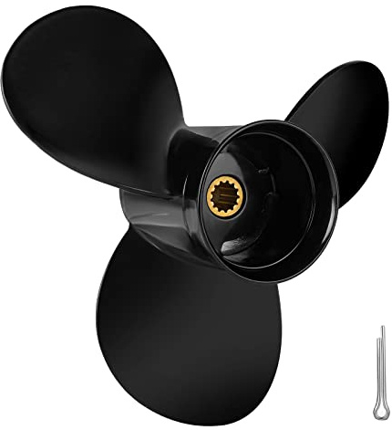 MiBarco Außenbord-Propeller aus Aluminium, für BRP, Johnson, Evinrude, OMC Sternantrieb 8/9,9/15 PS, 13 Verzahnung, rechts