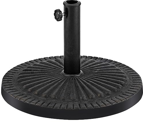 COSTWAY Base per Ombrellone da Patio in Resina da 49,5 cm, per Pali da 38-48mm, con Manopola di Serraggio, Base per Ombrellone da Giardino Piscina Esterno (Bronzo (modello4))