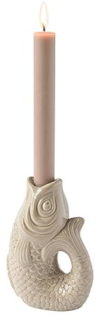 Giftcompany Monsieur Carafon Kerzenhalter Fisch S Sandstone 16,2cm