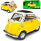 Welly B-M-W Isetta Gelb mit Weiss 1955-1962 1/18 Modell Auto mit individiuellem Wunschkennzeichen