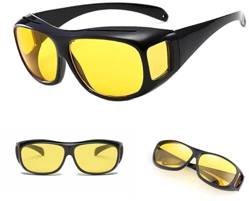 Qiqumax X-InVisio Infrarot-Durchdringungsbrillen, Infrared Penetrative Glasses, Nachtsichtbrille Für Autofahrer, Nachtsicht-Fahrbrille Für Herren Und Damen (1PCS)