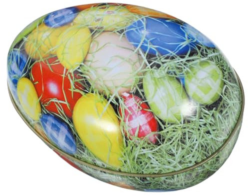 HOLIDYOYO Osterei-Blechdose Vintage-Druck Metallkaninchen Pralinenschachtel Befüllbare Ostereier Korbfüller Spielzeug Für Kinder Ostereier-Partygeschenke