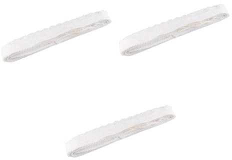 EXCEART 3 Rollen Vorhang Zubehör selber machen schwarzes Makramee-Vorhänge seidenband bändchen gehäkelte Accessoires weiße Vorhänge Heimtextilien-Accessoires Stickerei Spitzenbesatz