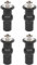 ZEACCT 4er-Pack WC-Sitz-Zubehör, Dehnschrauben und Befestigungen, Toilettensitz-Teile-Set, Ersatzschrauben, WC-Sitz-Scharnierschrauben für Badezimmer-Toiletten-Sackloch (schwarz)