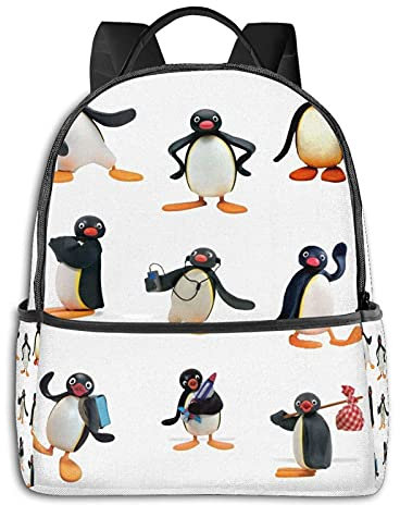 Yaxinduobao Pingu Stimmungsrucksack für Studenten, Schule, Radfahren, Freizeit, Reisen, Camping, Outdoor-Rucksack, verstellbare Schultasche, Studenten, für Buchkleidung, Siehe Abbildung, One size