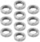 eMagTech 10 Pcs 304 Stainless Steel Locking Nuts 3/8 Female Thread Knurled Lock Adjusting Nuts Compatible with Bank Stick Bite Alarm Locking Nuts, Outer Diameter 14mm Thick 4mm