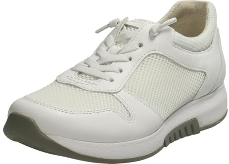 Gabor Damen Low-Top Sneaker, Frauen Halbschuhe,Sportschuhe,Freizeitschuhe,Laufschuhe,schnürschuhe,schnürer,Weiss(Se.Elastic),41 EU / 7.5 UK