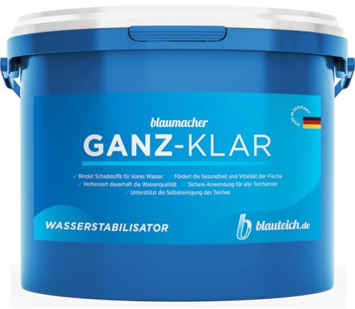 BLAUTEICH blaumacher GANZ-KLAR – Grundpflegemittel für klare Teiche, reduziert Algenwachstum, verbessert Wasserqualität – einfache Anwendung für sauberes Teichwasser (1 kg)