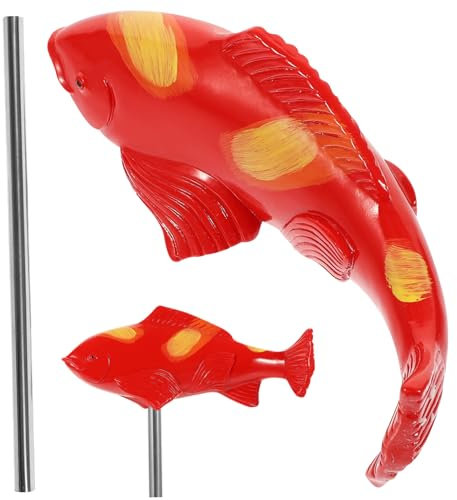 YARNOW Décoration de Jardin pour Extérieur Sculpture de Poisson en Résine Sculpture de Cour Accessoires D'étang de Pelouse