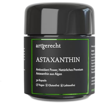 ASTAXANTHIN – Natürliches, hochreines Antioxidans aus Algen (Haematococcus pluvialis) | 30 Kapseln mit 8 mg | Für Zellgesundheit, Hautschutz & Immunsystem | Vegan & gentechnikfrei