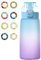 Air Gourde Up 600ML, Bouteille Air Gourde Up Sport Paille avec 8 Pods de Gout Gourde Aromatisée Air Gourde Up PC Water Bottle Fitness (Bleu-Violet)