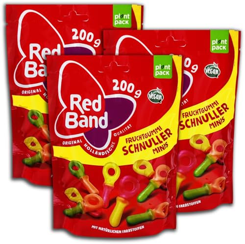 3 er Pack Red Band Fruchtgummi Schnuller Minis 3 x 200 g