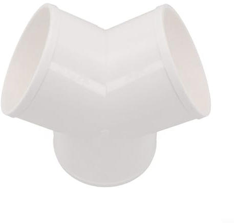 Besshepplo Connettore splitter per canalizzazione, in PVC, a forma di Y, a 3 vie, per ventola di scarico e ventilazione, connettore rotondo per tubo flessibile (100 mm)