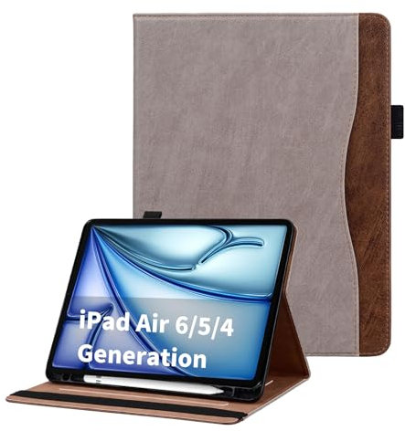 Cicili Hülle für iPad Air 11 Zoll M3/M2 (2025/2024), Folio Schutzhülle mit Tasche Ständer PU Lederhülle Flip Case Cover für iPad Air 5./4. Generation (2022/2020) 10,9 Zoll Hülle Tablet, Kaqi