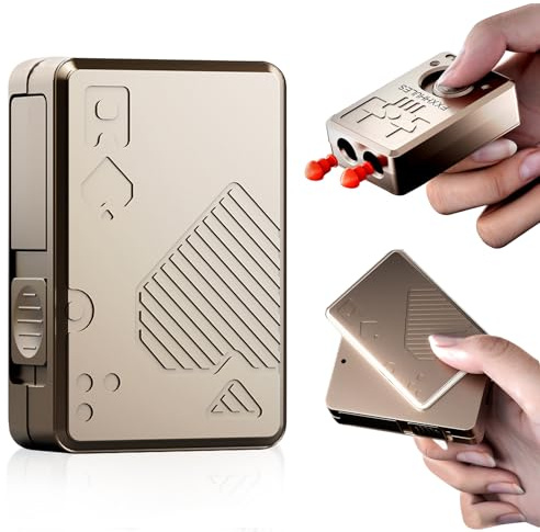 Fidget Slider Poker, Fidget Toys Metal Slider with Soft Bullet Shooting, Poker Card Fidget Toy Gun, EDC Fidget Toy for Relieve Stress Anxiety ADHD
