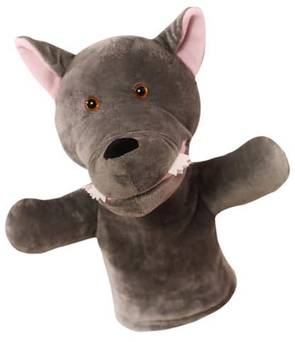 HONITANO Plüsch Handpuppe Wolf Kuscheliges Tier-handspielzeug Für Junge Mädchen Interaktives Puppentheater Von Fantasie Und Kommunikation Weich Und Bequem Für Junge Mädchen Und Erwachsene