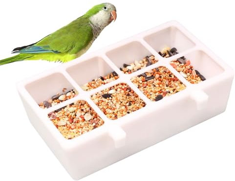 Xijobido Vogelfutterstelle,8-Fach Auslaufsicheres Vogelfutterhaus | Haustierzubehör Für Trinken An Vogelhaus Voliere Sowie Auf Balkon Terrasse Garten Vorgarten Bei Wandmontage Innen Und