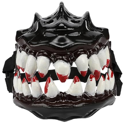 Halloween-Hundemaulkorb mit Zähnen,Halloween-Hundemaulkorb Hundekostüm Halloween Gruseliger Hundemaulkorb - Gruselige Requisite für Halloween, Verstellbarer, urkomischer -Maulkorb,