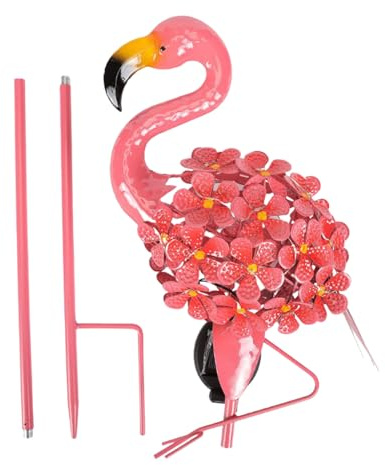 Lampes solaires de Jardin d'extérieur – Lampes solaires en Forme de Flamant Rose en métal | Éclairage, décoration Lumineuse Rose étanche pour Jardin, pelouse, Porche, terrasse 70 x 20,1 x 10,5 cm