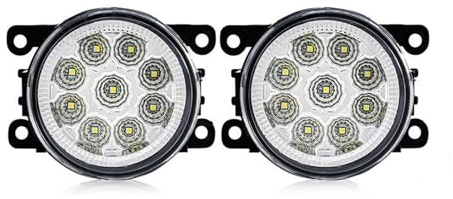 Fendinebbia Anteriori Per Fiat Per Panda Per Punto Per Evo 500 Per Sedici 2009 2010 2011 2012 LED Della Luce Nebbia Lampada Nebbia Dell'automobile 8000LM Luci Antinebbia(9 Led White)
