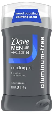 DOVE MEN + CARE Aluminum‑Free Deodorant Stick for Men, Bergamot & White Amber Mood Boosting Scent, 72h Odor Protection, 3 oz
