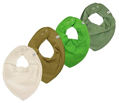 Pippi * 4er Set Baby Dreieckstuch Halstuch Lätzchen 4 Stück * verschiedene Farbkombinationen (4er Wild + Cool)