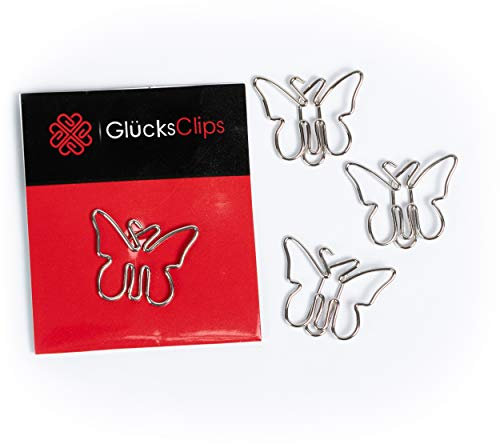 Büroklammern, 11x Büroklammer Motiv Schmetterling, als Deko oder Lesezeichen. Paperclip I Paper Clips, Briefklammer oder Bookmark, für Büro oder Zuhause, C013