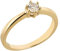 Ardeo Aurum Damenring aus 585 Gold Gelbgold mit 0,25 ct Diamant Brillant Solitär Verlobungsring Viertelkaräter