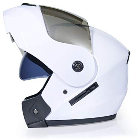 Carbon Modular Motorradhelme Klapphelme mit doppelter Sonnenblende Winter Winderproof Racing Integralhelm