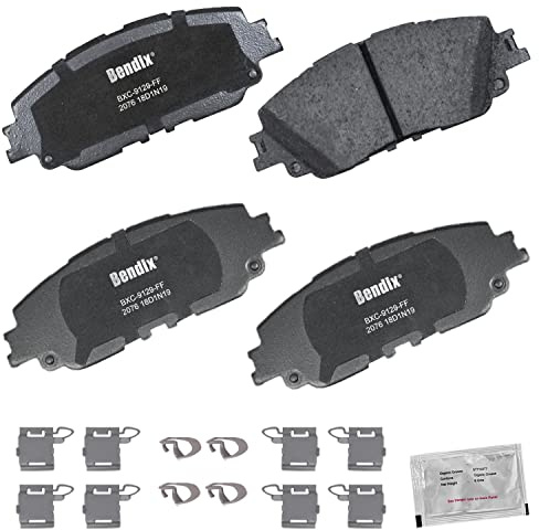 Bendix Priority1 CFC2076 Ceramic Front Brake Pads compatible with Select Models Lexus ES250,ES300h,ES350,UX200,UX250h,Toyota Avalon,Camry,C-HR,Corolla Cross,RAV4,Venza