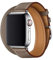 Compatible avec Apple Watch Bracelet 38 mm, 40 mm, 41 mm, 42 mm, 45 mm, Bracelet en cuir véritable Double Tour Slim pour iWatch Série 7 6 SE 5 4 3 2 1 Bracelets en cuir Taupe # 6 42 mm/44 mm/45 mm