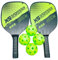 Amagogo Pickleball-Paddel Set, Holz Pickleball-Schläger Professionell, mit 2 Paddel 4 Bälle 1 Tragetasche für Anfänger und Profis