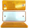 DOJA Barcelona | Anhänger Reflektor Rechteckig | Rückstrahler Universal | Pack 10 Gelb | Anhänger Beleuchtung, Reflektoren Aufkleber, Auto Reflektoren, Motorrad Reflektorband, Wohnwagen Katzenaugen