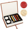 Fouvin Wachsstempel Set, Siegelstempel-Set für Briefe, Siegelstempel-Set für Briefe/Geschenke, 1 Holzgriff-Siegel+1 Löffel+3 Retro-Wachs+2 weißes Wachs, Wachs Siegel Stempel Kit mit Geschenk Box