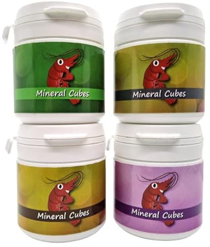 Mineral Cubes Set / 4x30 Stück/Garnelen Minerlarien Aufbereiter Schnecken