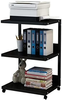 Druckerständer Schreibtischständer Mobile Printer Stand Trolley 3 Layer Regal Roller Modern Printer Stand Home Office Storage & Organisation mit Multifunktionsregal Büroaufbewahrung und -organisation