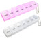 Pilulier 2 pièces, pilulier portable pour tablette de voyage 7 jours avec compartiments pour médicaments, suppléments, vitamines et huile de foie de morue (rose et blanc)