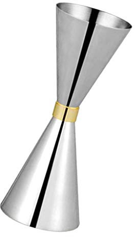 Easnea Doppio Jigger Misura Liquore Vino, In Acciaio Inox Cocktail Jiggers, Strumenti Di Misurazione Del Vino, Casa - 60 90ml Argento, 118mm