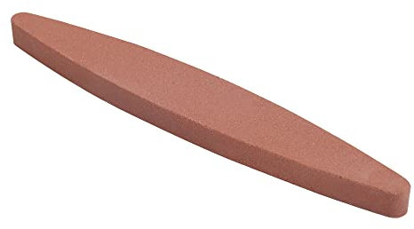 IHIGOGOFA Pierres à Aiguiser Grain 180, Pierre d'affûtage Couteau Ovale 23 cm, pour Outils de Jardin Couteaux de Cuisine Ciseaux Axes Sécateurs (Rouge)