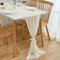 CHUQING Tischläufer Chiffon Tischläufer Hochzeit Tischdeko 420 x 70 cm Tischband für Geburtstage,Kommunion
