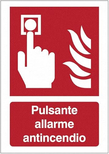 Pulsante allarme antincendio - CARTELLO SEGNALETICO ISO 7010 in Adesivo Resistente, Pannello in Forex o Pannello In Alluminio (PANNELLO IN FOREX 10X15 CM)